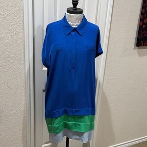 Diane Von Furstenberg Royal Blue shirt dress